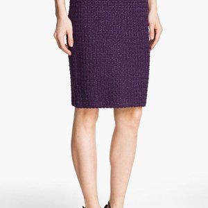 St. John Shimmer Pencil Skirt Purple size 8